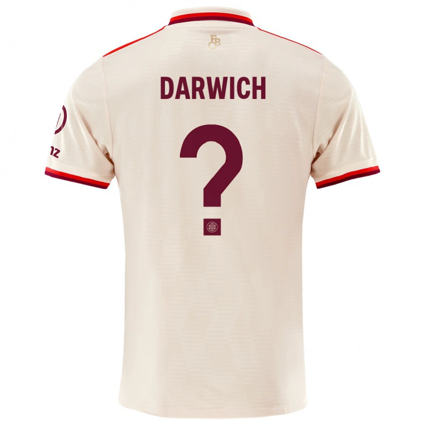 Danxen Børn Maher Darwich #0 Linned Tredje Sæt Spillertrøjer 2024/25 Trøje T-Shirt