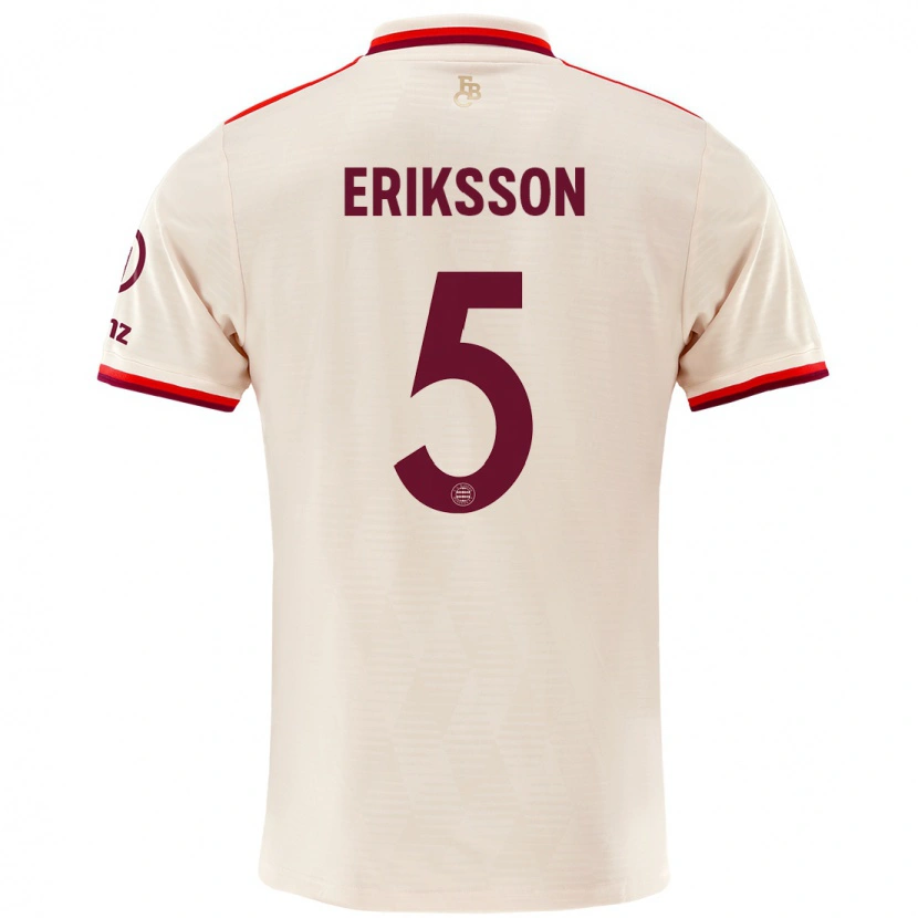 Danxen Børn Magdalena Eriksson #5 Linned Tredje Sæt Spillertrøjer 2024/25 Trøje T-Shirt