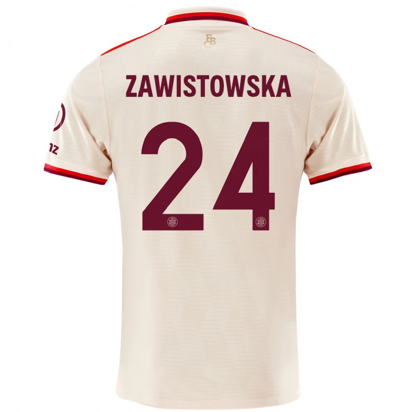 Danxen Børn Weronika Zawistowska #24 Linned Tredje Sæt Spillertrøjer 2024/25 Trøje T-Shirt