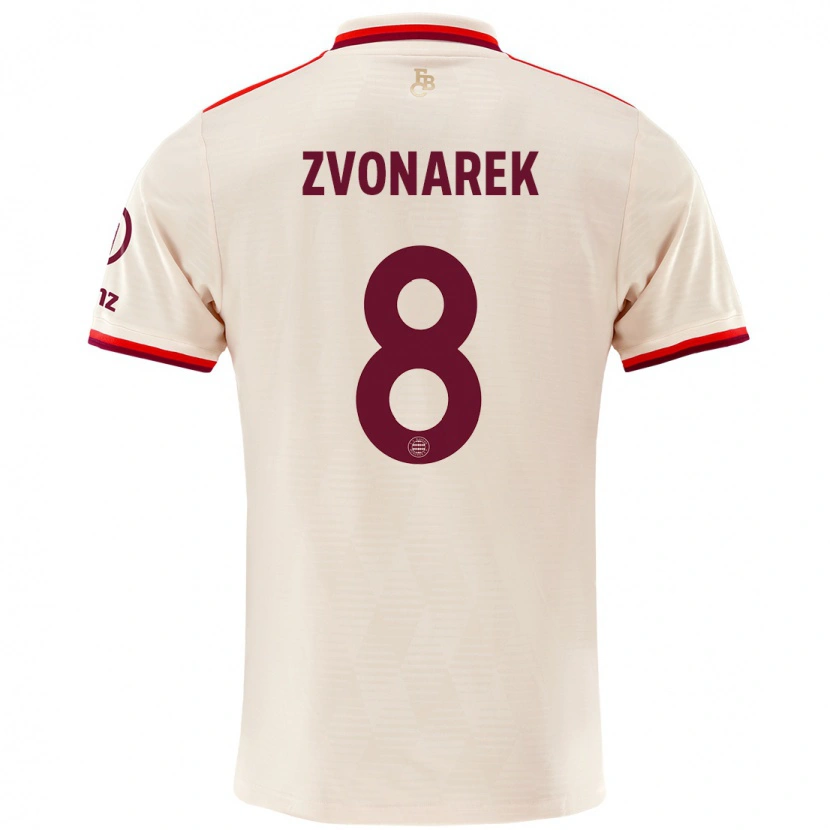Danxen Børn Lovro Zvonarek #8 Linned Tredje Sæt Spillertrøjer 2024/25 Trøje T-Shirt