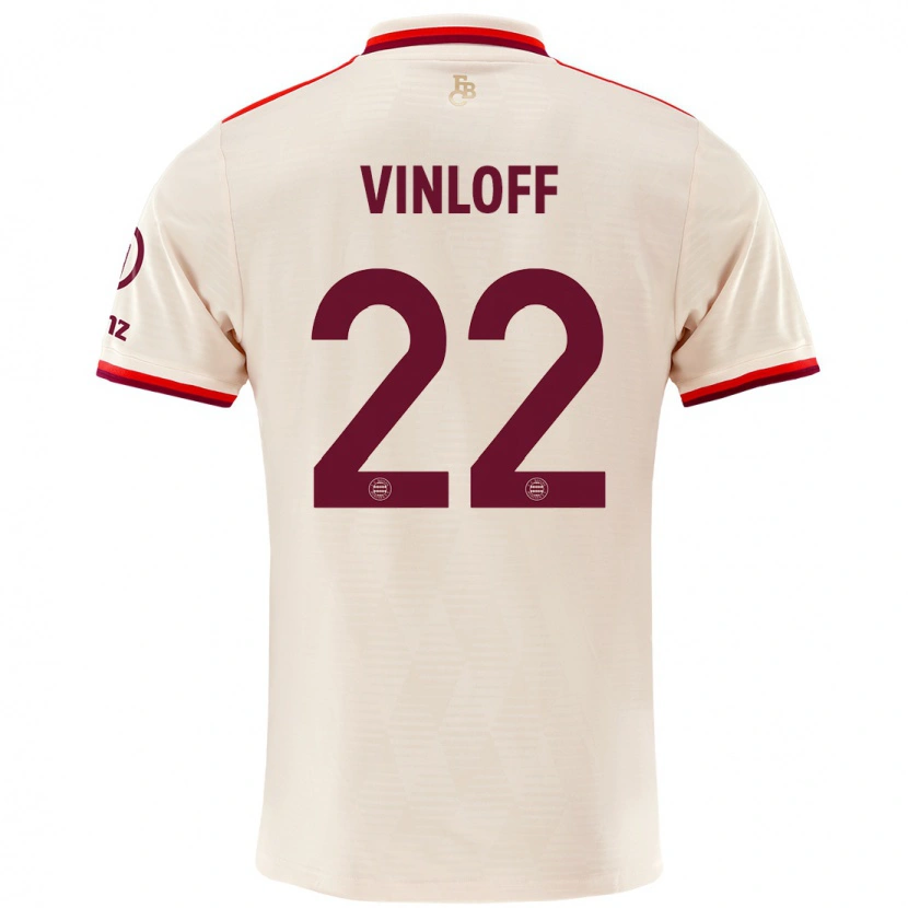 Danxen Børn Matteo Vinloff #22 Linned Tredje Sæt Spillertrøjer 2024/25 Trøje T-Shirt
