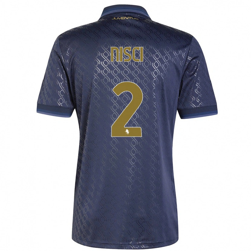 Danxen Børn Alessandro Nisci #2 Marineblå Tredje Sæt Spillertrøjer 2024/25 Trøje T-Shirt