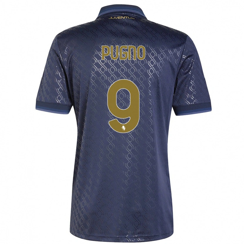 Danxen Børn Diego Pugno #9 Marineblå Tredje Sæt Spillertrøjer 2024/25 Trøje T-Shirt