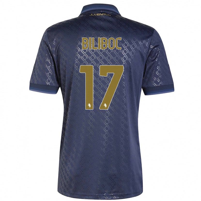 Danxen Børn Lorenzo Biliboc #17 Marineblå Tredje Sæt Spillertrøjer 2024/25 Trøje T-Shirt