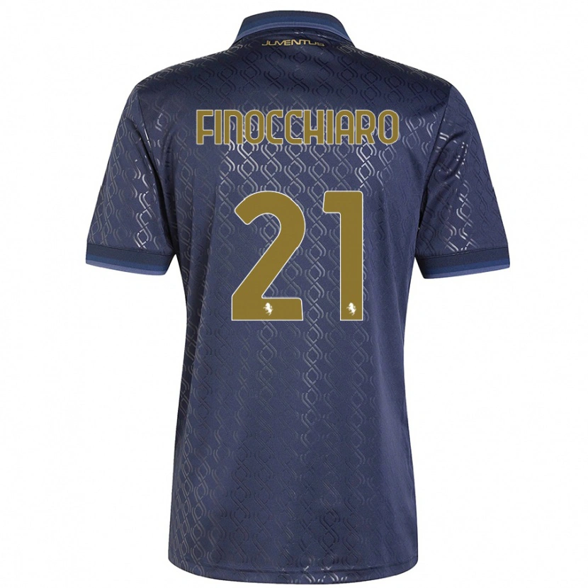 Danxen Børn Gabriele Finocchiaro #21 Marineblå Tredje Sæt Spillertrøjer 2024/25 Trøje T-Shirt