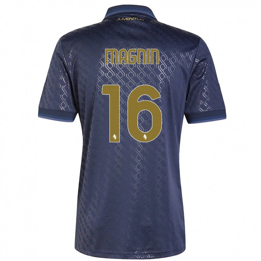 Danxen Børn Pauline Peyraud-Magnin #16 Marineblå Tredje Sæt Spillertrøjer 2024/25 Trøje T-Shirt