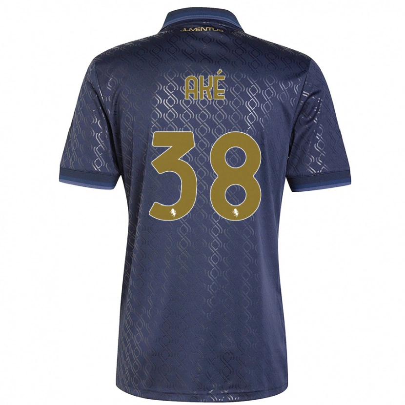 Danxen Børn Marley Ake #38 Marineblå Tredje Sæt Spillertrøjer 2024/25 Trøje T-Shirt
