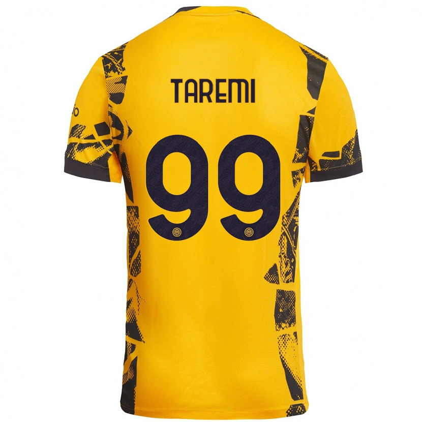 Danxen Børn Mehdi Taremi #99 Guld Sort Tredje Sæt Spillertrøjer 2024/25 Trøje T-Shirt