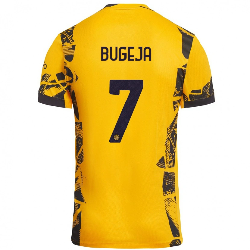 Danxen Børn Haley Bugeja #7 Guld Sort Tredje Sæt Spillertrøjer 2024/25 Trøje T-Shirt