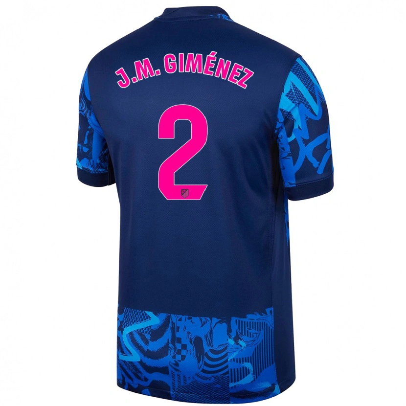 Danxen Børn José María Giménez #2 Kongeblå Tredje Sæt Spillertrøjer 2024/25 Trøje T-Shirt