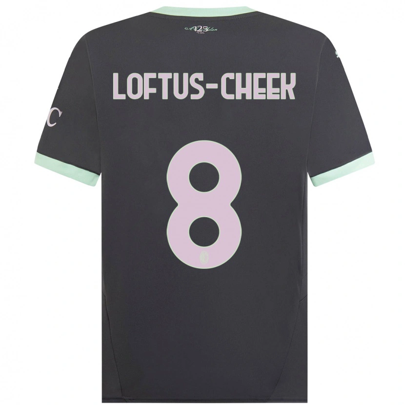 Danxen Børn Ruben Loftus-Cheek #8 Grå Tredje Sæt Spillertrøjer 2024/25 Trøje T-Shirt
