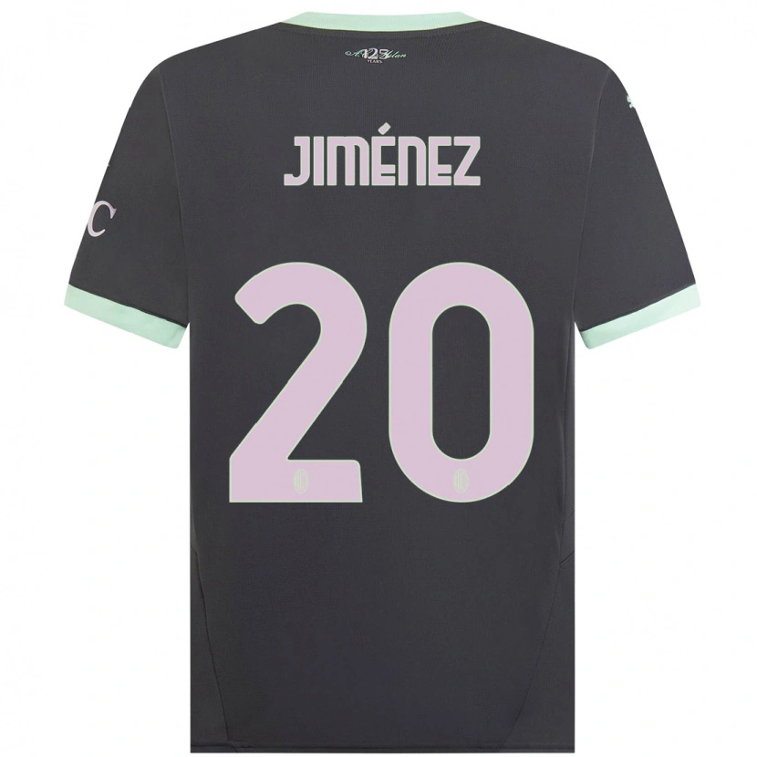 Danxen Børn Álex Jiménez #20 Grå Tredje Sæt Spillertrøjer 2024/25 Trøje T-Shirt