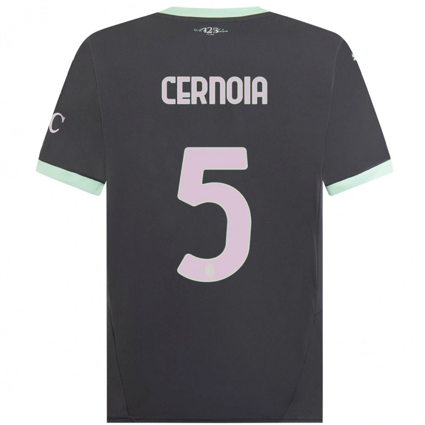 Danxen Børn Valentina Cernoia #5 Grå Tredje Sæt Spillertrøjer 2024/25 Trøje T-Shirt