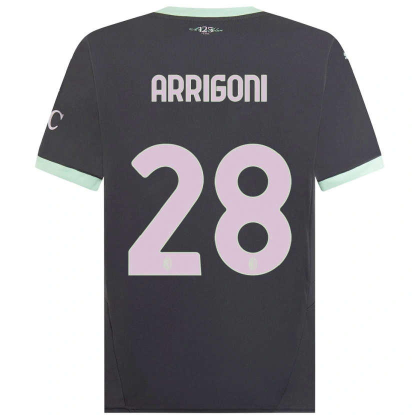 Danxen Børn Giorgia Arrigoni #28 Grå Tredje Sæt Spillertrøjer 2024/25 Trøje T-Shirt