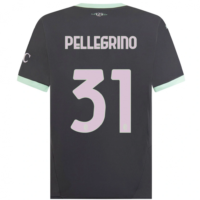 Danxen Børn Marco Pellegrino #31 Grå Tredje Sæt Spillertrøjer 2024/25 Trøje T-Shirt