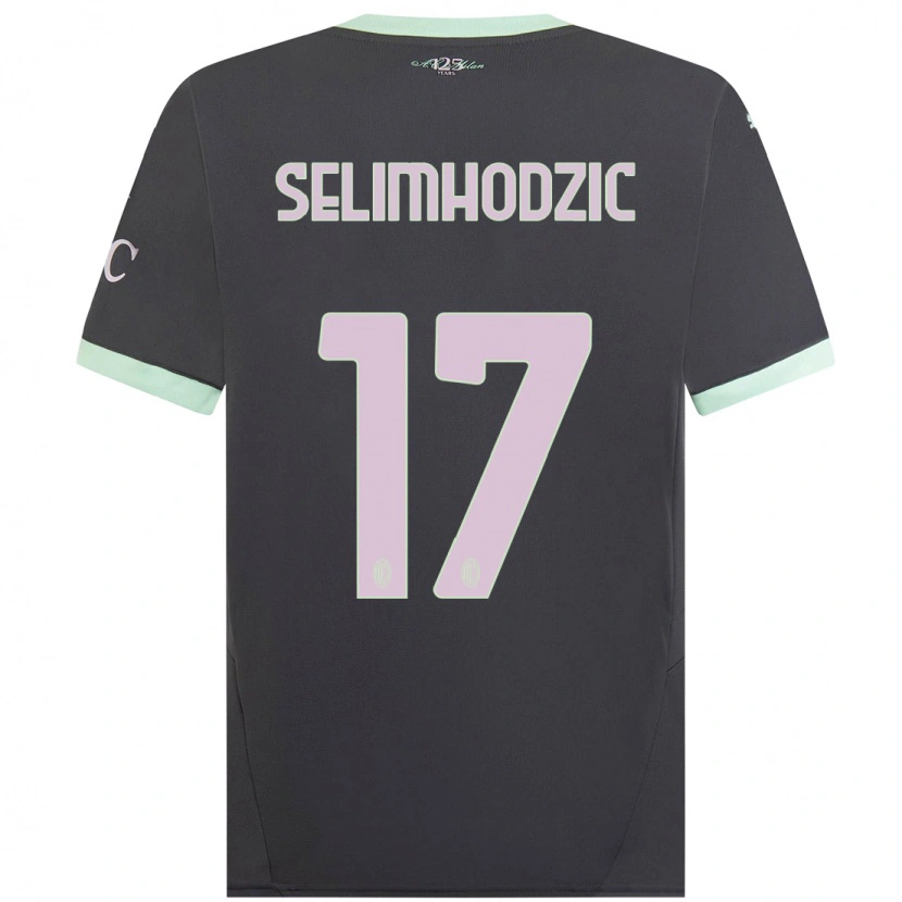 Danxen Børn Noa Selimhodzic #17 Grå Tredje Sæt Spillertrøjer 2024/25 Trøje T-Shirt