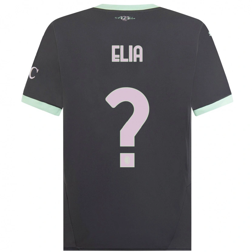 Danxen Børn Emanuele Elia #0 Grå Tredje Sæt Spillertrøjer 2024/25 Trøje T-Shirt