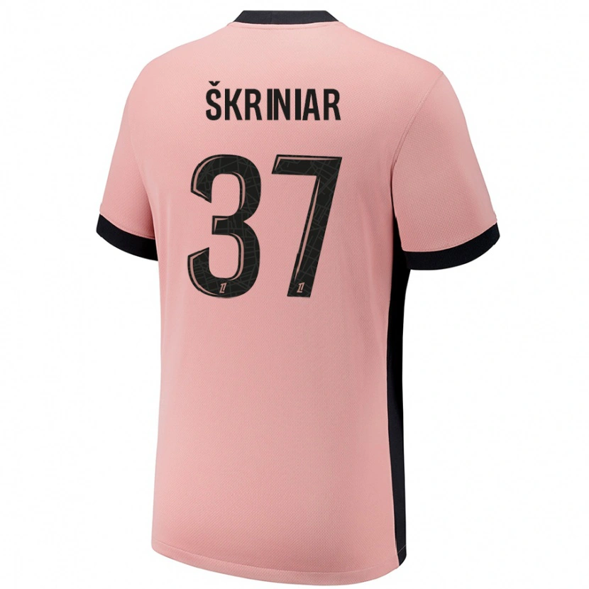 Danxen Børn Milan Skriniar #37 Rust Lyserød Tredje Sæt Spillertrøjer 2024/25 Trøje T-Shirt