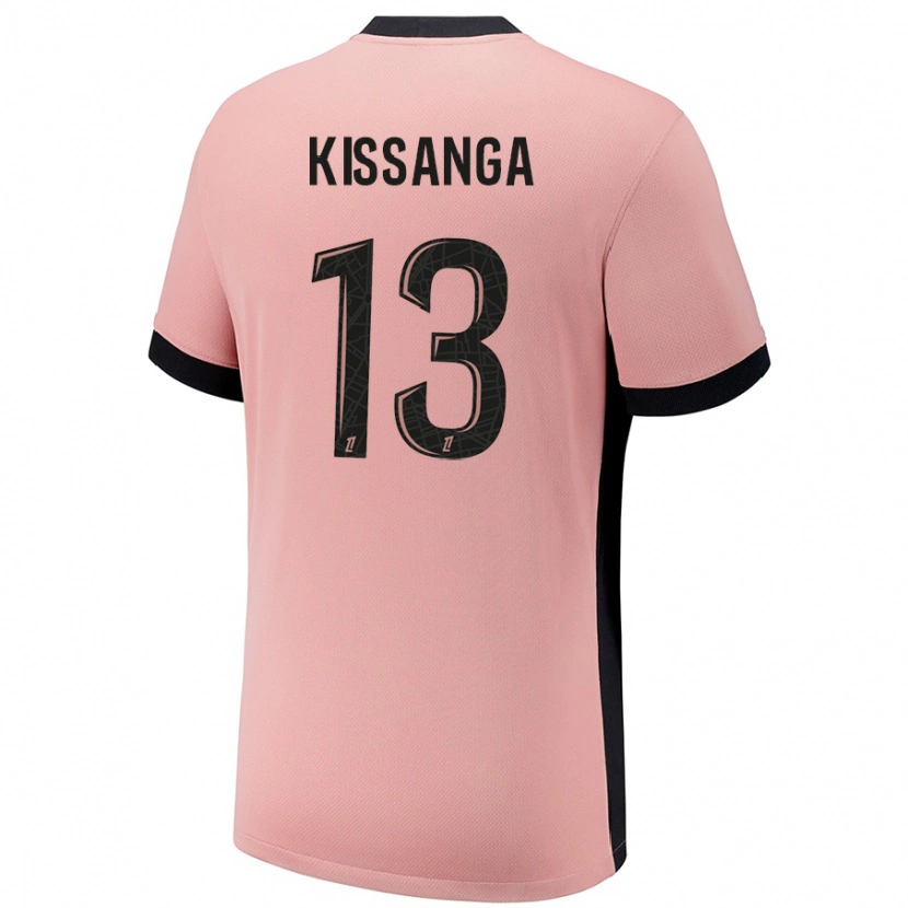 Danxen Børn Hugo Kissanga #13 Rust Lyserød Tredje Sæt Spillertrøjer 2024/25 Trøje T-Shirt