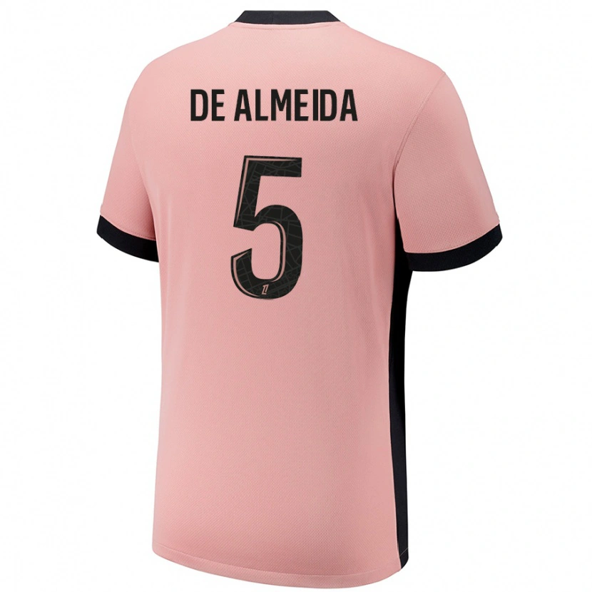 Danxen Børn Élisa De Almeida #5 Rust Lyserød Tredje Sæt Spillertrøjer 2024/25 Trøje T-Shirt