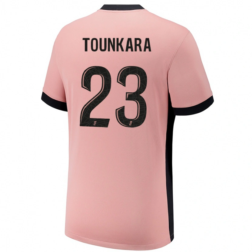 Danxen Børn Aïssatou Tounkara #23 Rust Lyserød Tredje Sæt Spillertrøjer 2024/25 Trøje T-Shirt