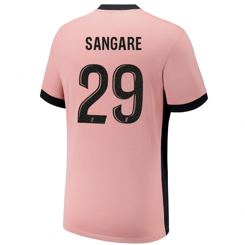 Danxen Børn Hawa Sangare #29 Rust Lyserød Tredje Sæt Spillertrøjer 2024/25 Trøje T-Shirt