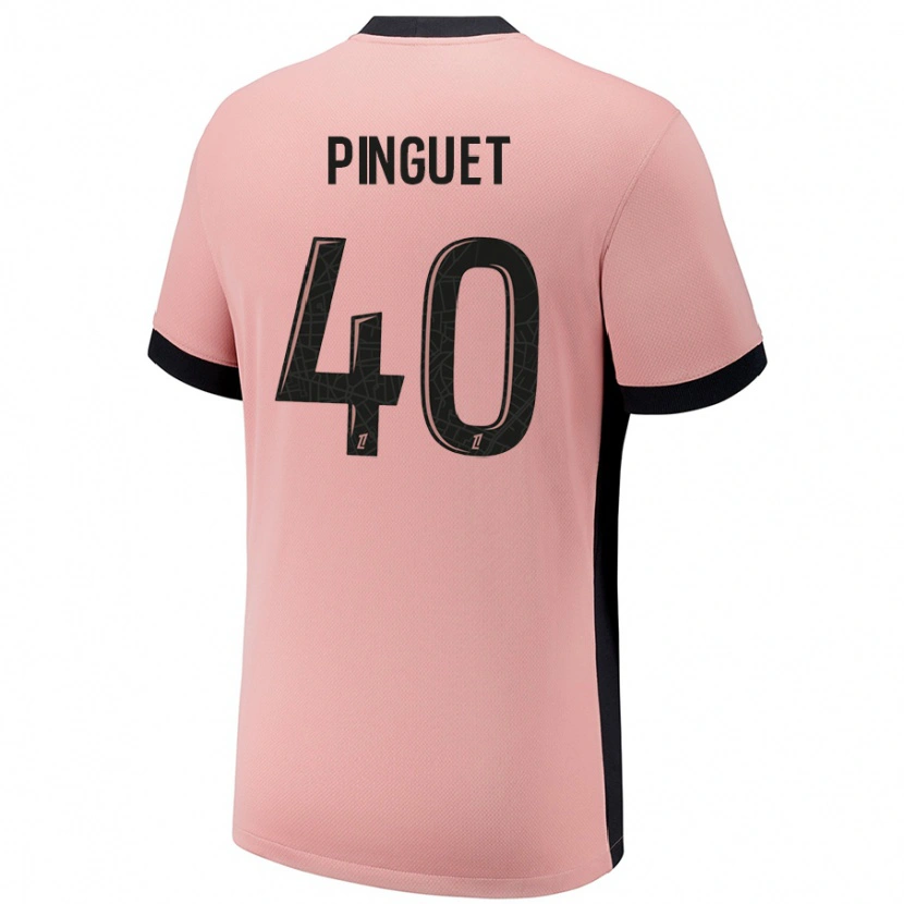 Danxen Børn Alice Pinguet #40 Rust Lyserød Tredje Sæt Spillertrøjer 2024/25 Trøje T-Shirt