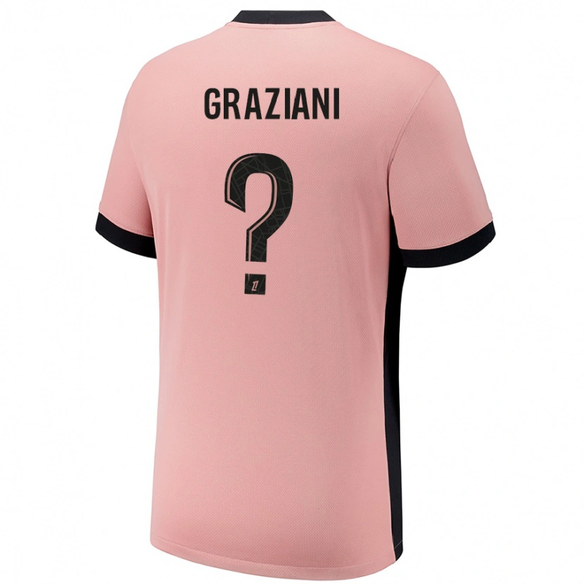 Danxen Børn Ornella Graziani #0 Rust Lyserød Tredje Sæt Spillertrøjer 2024/25 Trøje T-Shirt