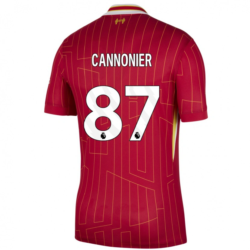 Danxen Mænd Oakley Cannonier #87 Rød Gul Hvid Hjemmebane Spillertrøjer 2024/25 Trøje T-Shirt