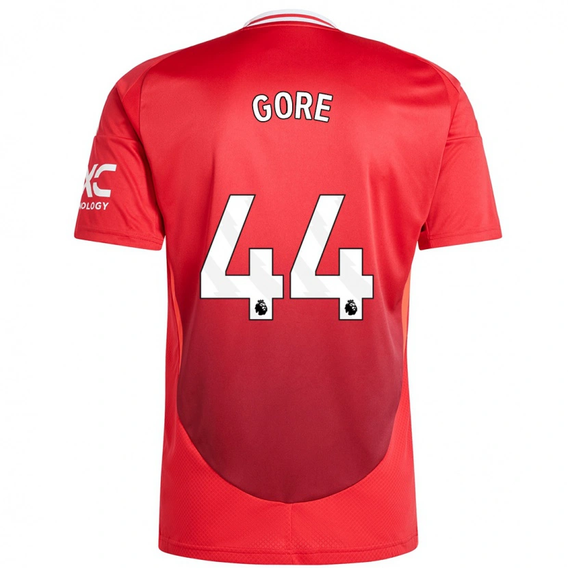 Danxen Mænd Daniel Gore #44 Lyse Rødt Hjemmebane Spillertrøjer 2024/25 Trøje T-Shirt