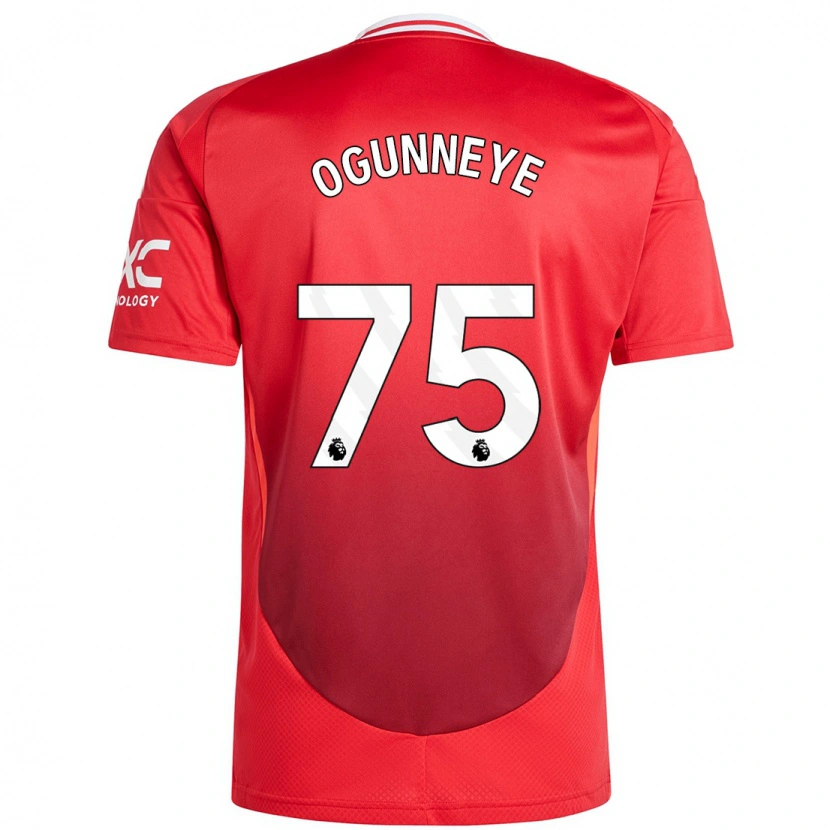 Danxen Mænd Habeeb Ogunneye #75 Lyse Rødt Hjemmebane Spillertrøjer 2024/25 Trøje T-Shirt