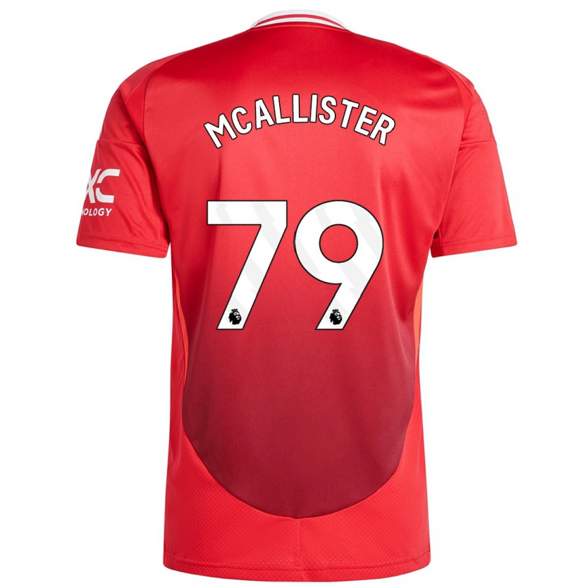 Danxen Mænd Finley Mcallister #79 Lyse Rødt Hjemmebane Spillertrøjer 2024/25 Trøje T-Shirt