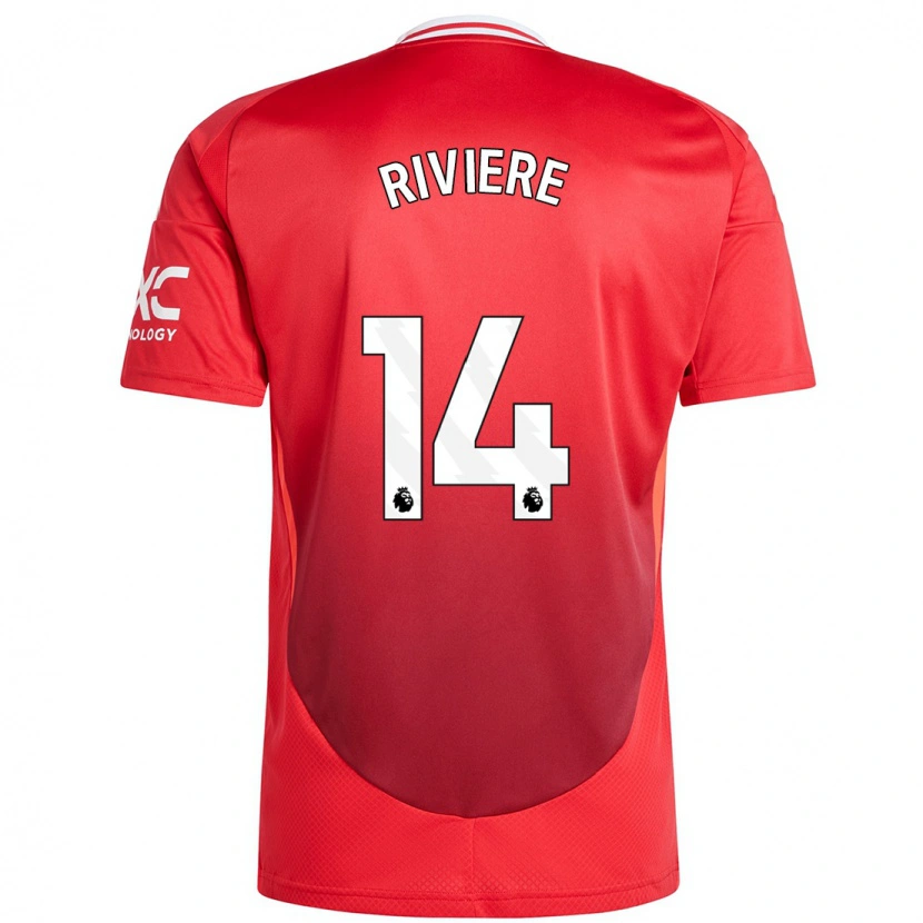 Danxen Mænd Jayde Riviere #14 Lyse Rødt Hjemmebane Spillertrøjer 2024/25 Trøje T-Shirt