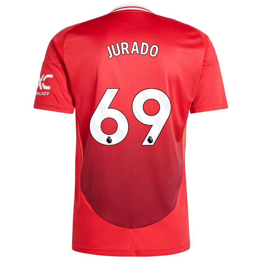 Danxen Mænd Marc Jurado #69 Lyse Rødt Hjemmebane Spillertrøjer 2024/25 Trøje T-Shirt