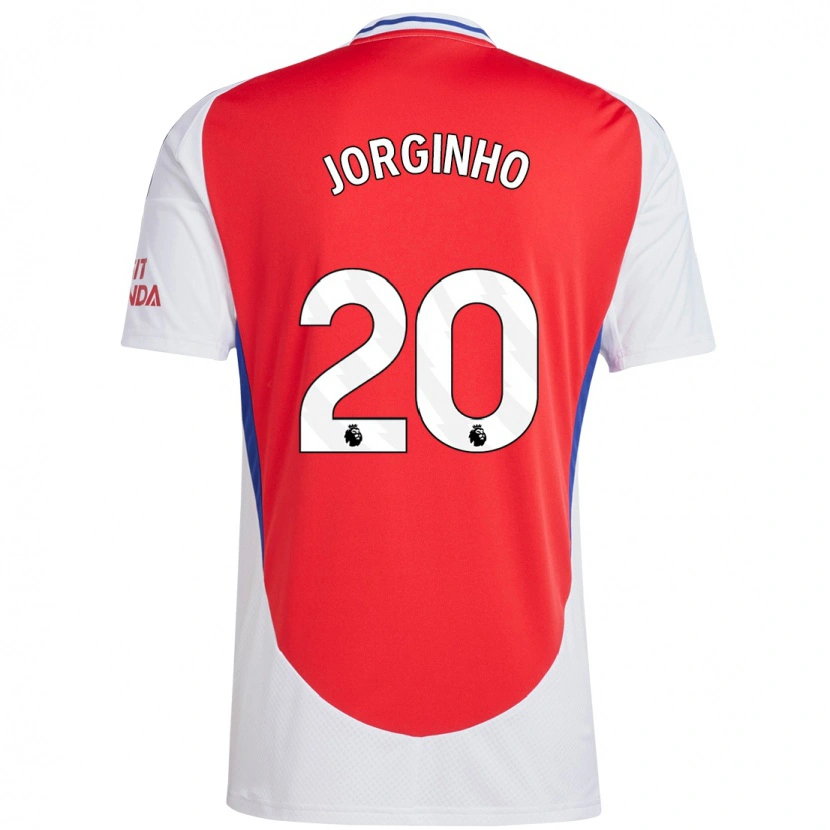 Danxen Mænd Jorginho #20 Rød Hvid Hjemmebane Spillertrøjer 2024/25 Trøje T-Shirt
