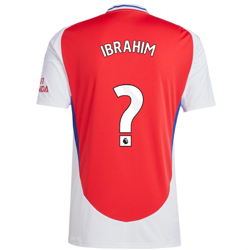 Danxen Mænd Bradley Ibrahim #0 Rød Hvid Hjemmebane Spillertrøjer 2024/25 Trøje T-Shirt