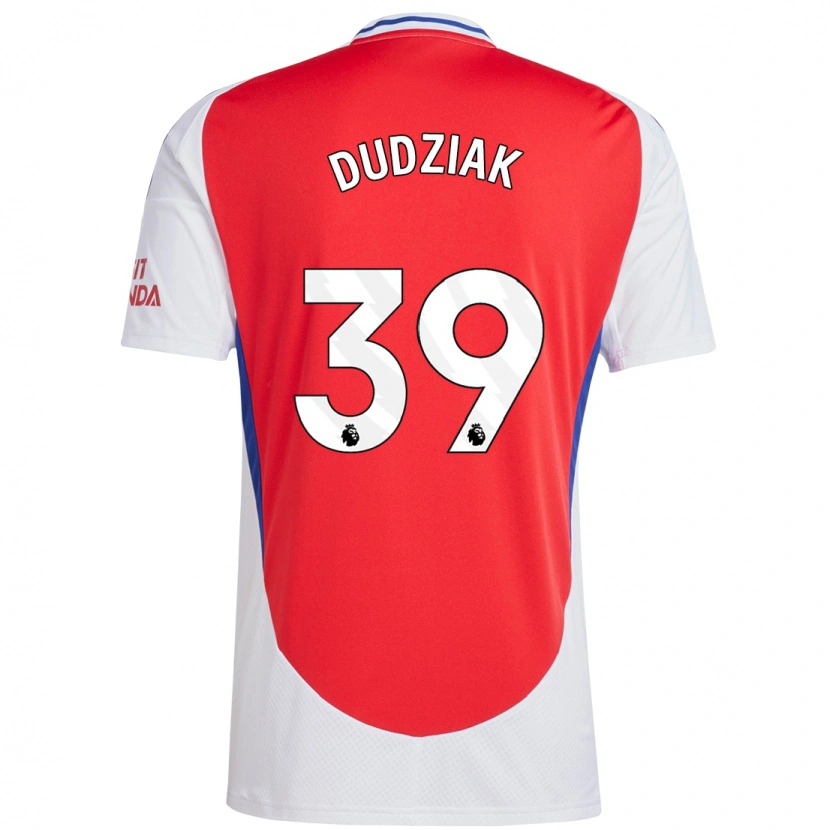 Danxen Mænd Harrison Dudziak #39 Rød Hvid Hjemmebane Spillertrøjer 2024/25 Trøje T-Shirt