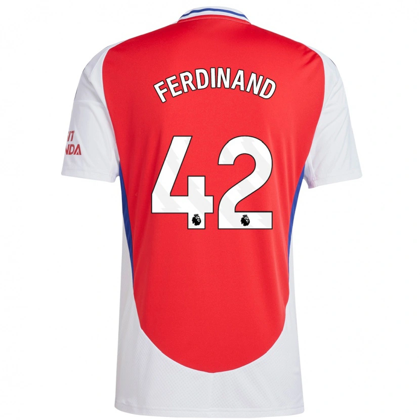 Danxen Mænd Seb Ferdinand #42 Rød Hvid Hjemmebane Spillertrøjer 2024/25 Trøje T-Shirt
