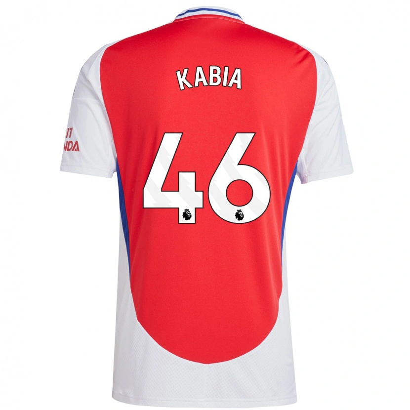 Danxen Mænd Ismeal Kabia #46 Rød Hvid Hjemmebane Spillertrøjer 2024/25 Trøje T-Shirt