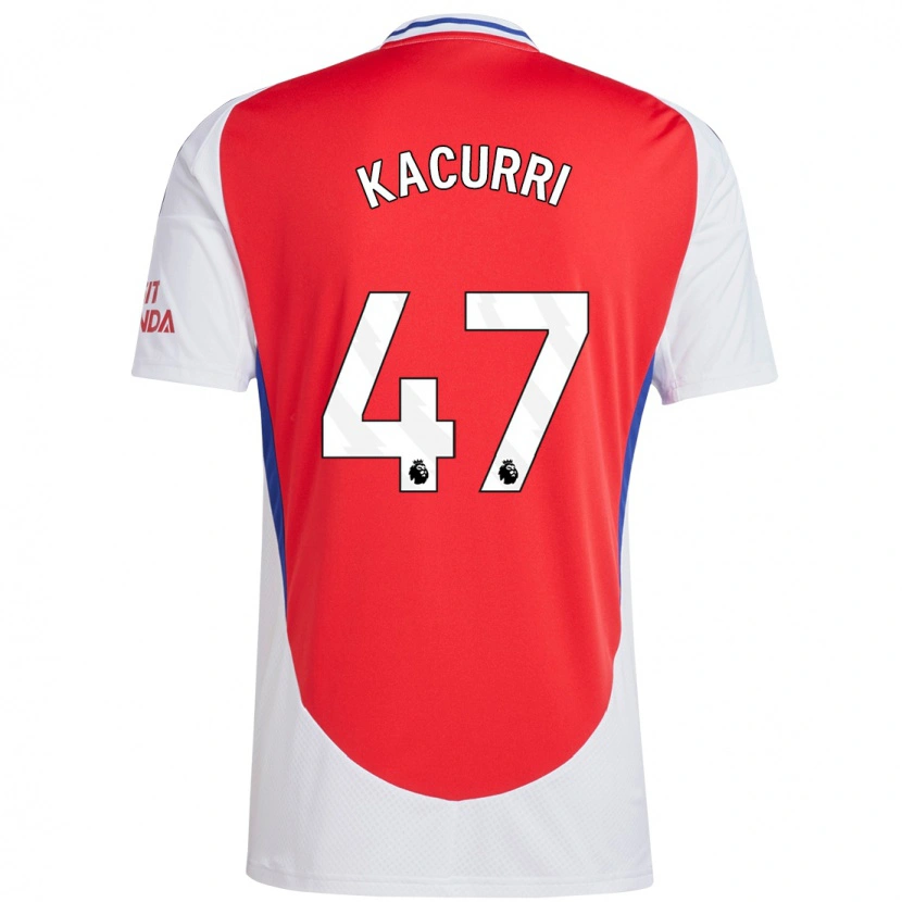 Danxen Mænd Maldini Kacurri #47 Rød Hvid Hjemmebane Spillertrøjer 2024/25 Trøje T-Shirt