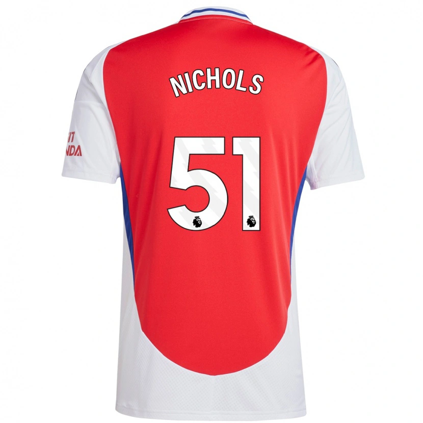 Danxen Mænd Josh Nichols #51 Rød Hvid Hjemmebane Spillertrøjer 2024/25 Trøje T-Shirt