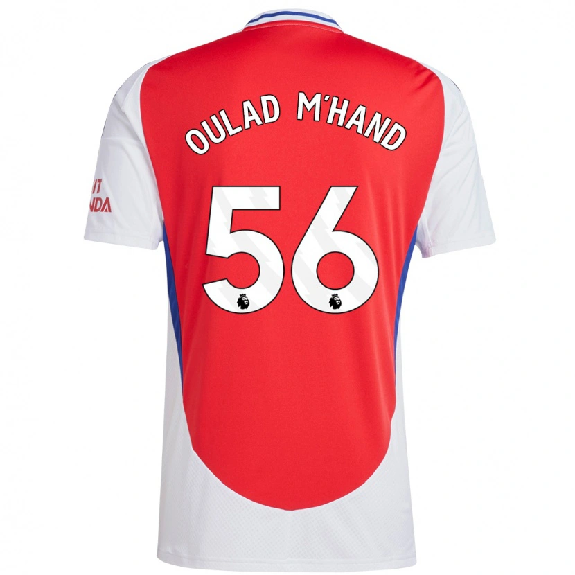 Danxen Mænd Salah-Eddine Oulad M'hand #56 Rød Hvid Hjemmebane Spillertrøjer 2024/25 Trøje T-Shirt
