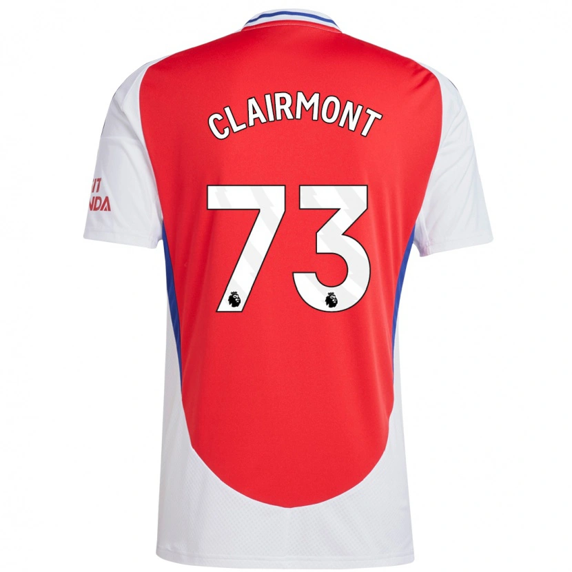Danxen Mænd Reece Clairmont #73 Rød Hvid Hjemmebane Spillertrøjer 2024/25 Trøje T-Shirt