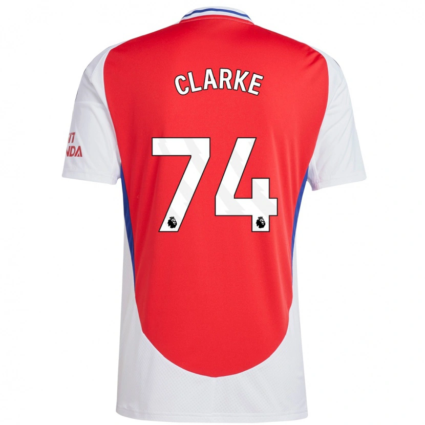 Danxen Mænd Brayden Clarke #74 Rød Hvid Hjemmebane Spillertrøjer 2024/25 Trøje T-Shirt