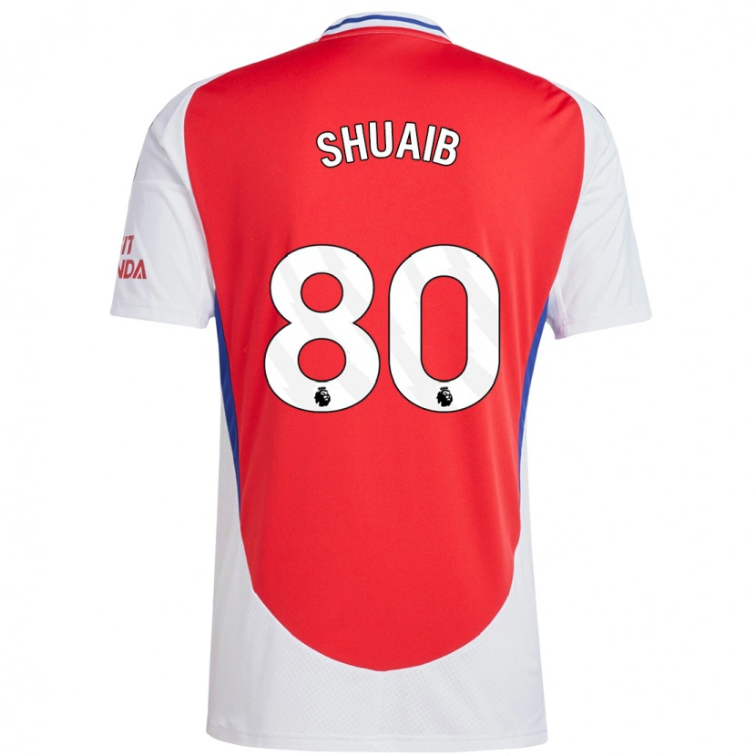 Danxen Mænd Zac Shuaib #80 Rød Hvid Hjemmebane Spillertrøjer 2024/25 Trøje T-Shirt
