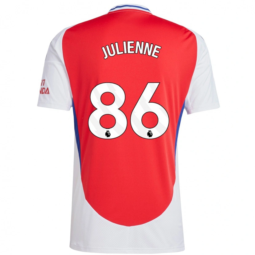 Danxen Mænd Theo Julienne #86 Rød Hvid Hjemmebane Spillertrøjer 2024/25 Trøje T-Shirt