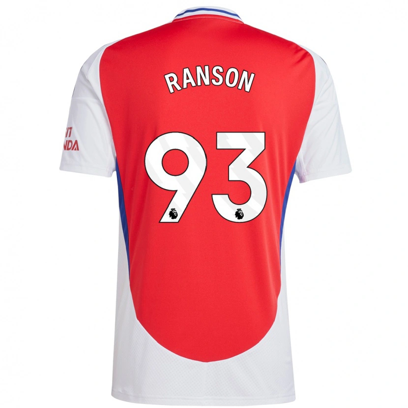 Danxen Mænd Khari Ranson #93 Rød Hvid Hjemmebane Spillertrøjer 2024/25 Trøje T-Shirt