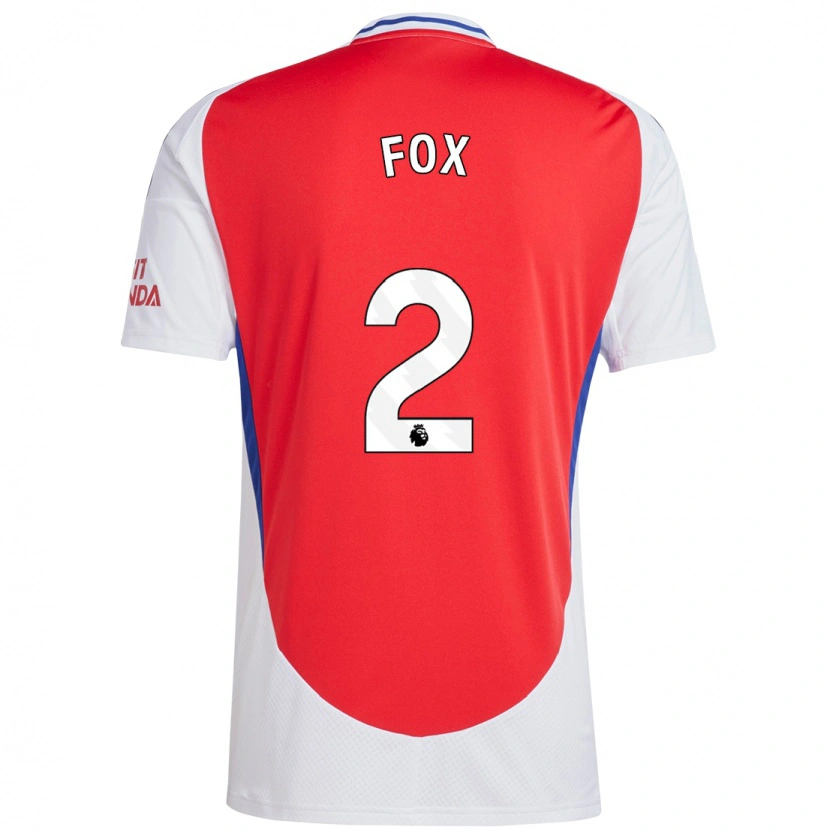 Danxen Mænd Emily Fox #2 Rød Hvid Hjemmebane Spillertrøjer 2024/25 Trøje T-Shirt
