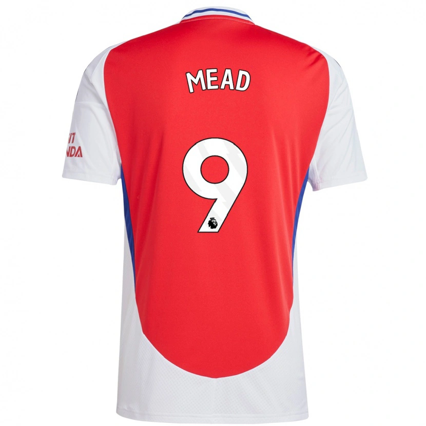 Danxen Mænd Beth Mead #9 Rød Hvid Hjemmebane Spillertrøjer 2024/25 Trøje T-Shirt