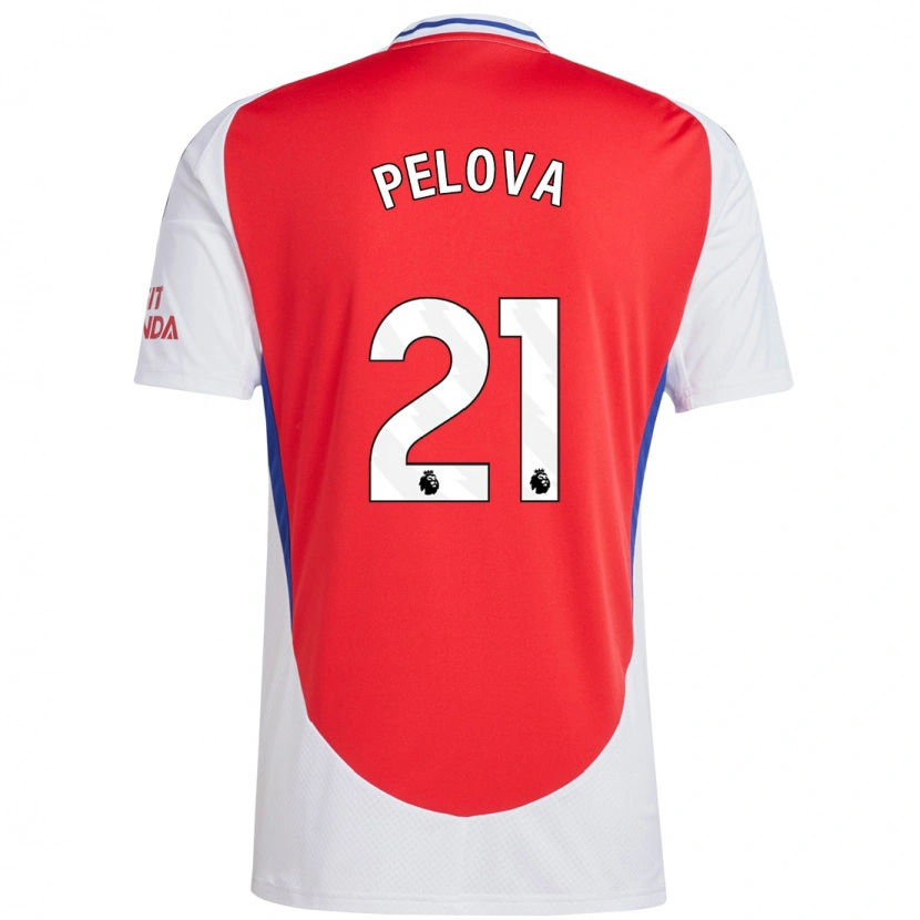 Danxen Mænd Victoria Pelova #21 Rød Hvid Hjemmebane Spillertrøjer 2024/25 Trøje T-Shirt